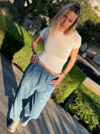 Pantalon Bandana denim