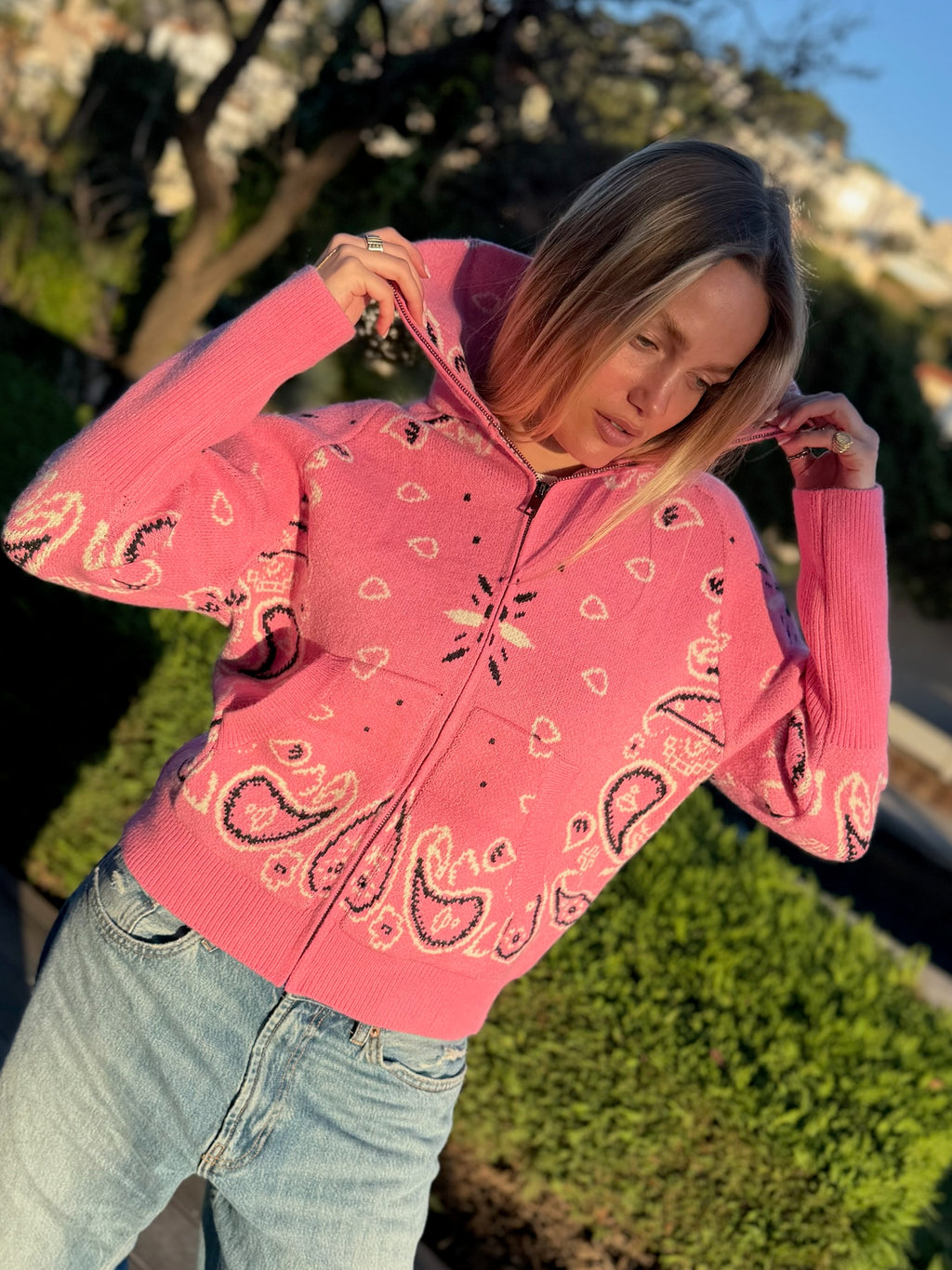 Veste Zippé Bandana