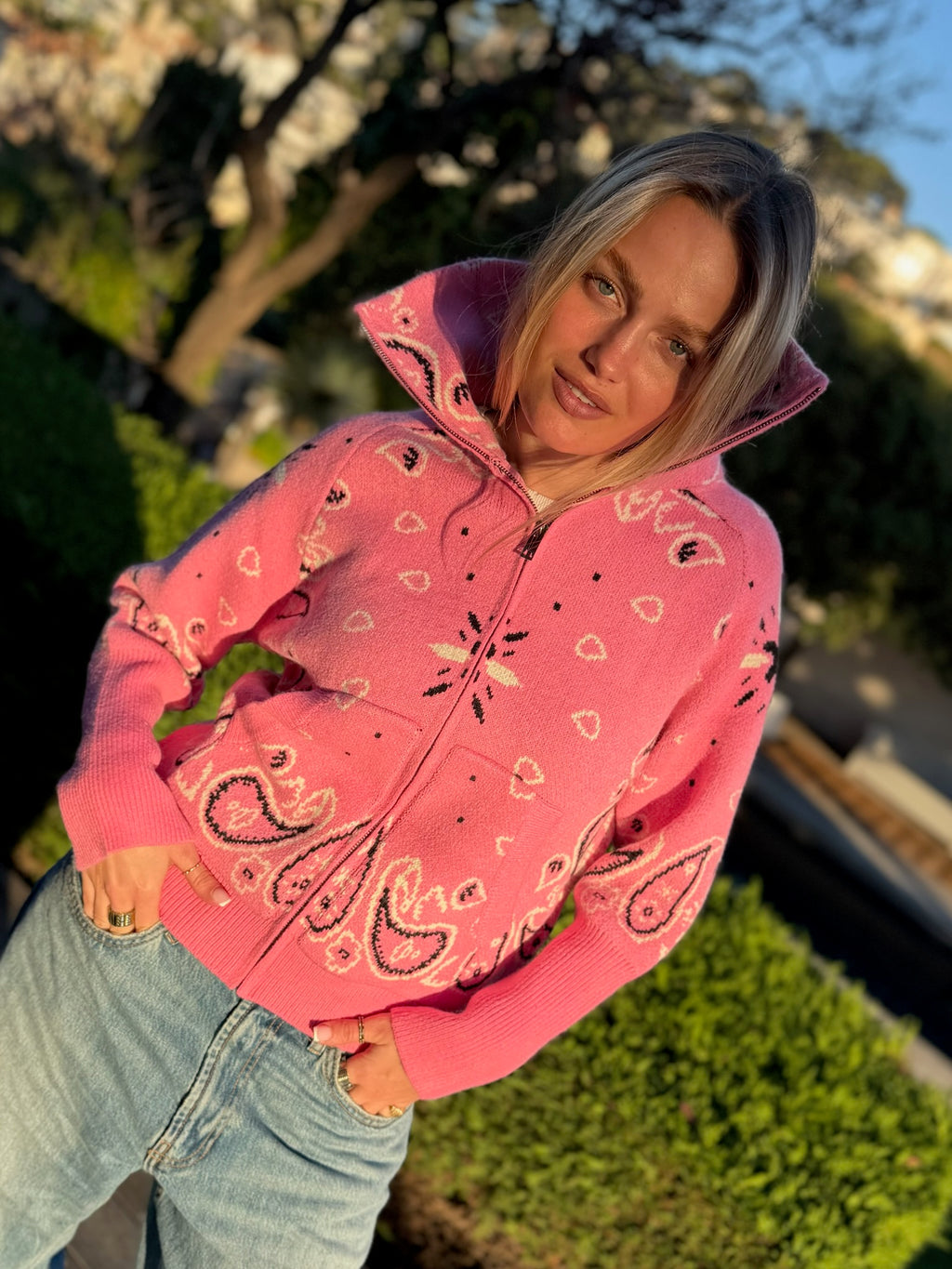 Veste Zippé Bandana